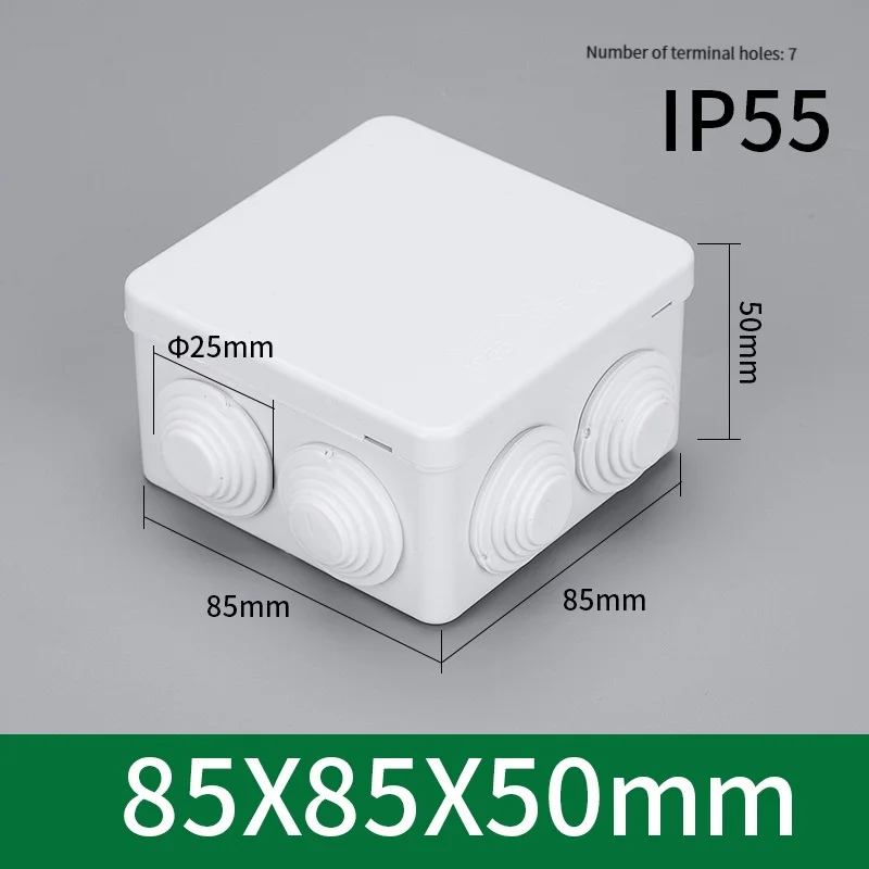 Outdoor Power Wire - Caixa Plástica Impermeável IP55 para Uso