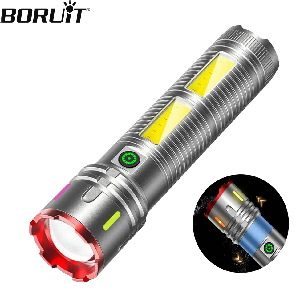 Outdoor Power Meter Bike - BORUiT Lanterna LED com zoom tipo