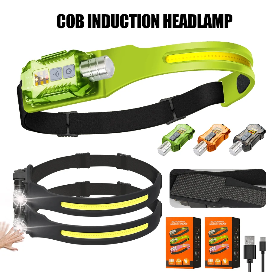 Outdoor Power Lights - Poderosa lanterna de cabeça recarregável portátil