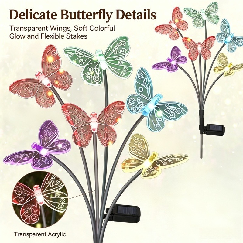 Outdoor Power Lights - Luzes de Borboleta Alimentadas por Energia