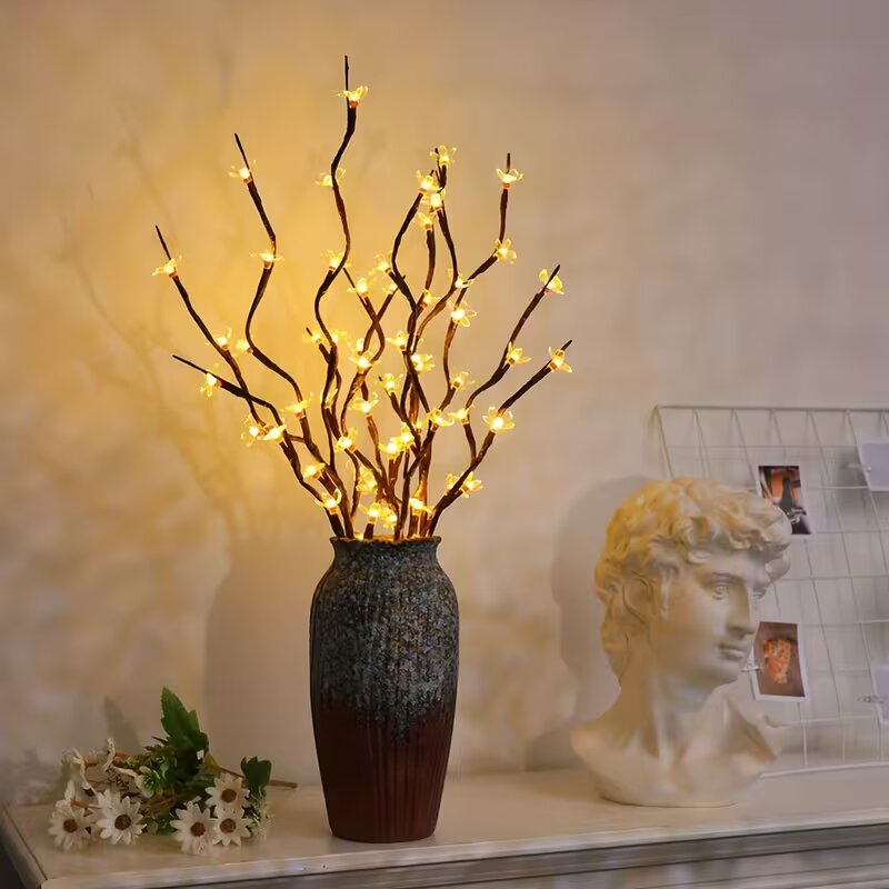 Outdoor Power Lights - Luzes de ramo de cerejeira com