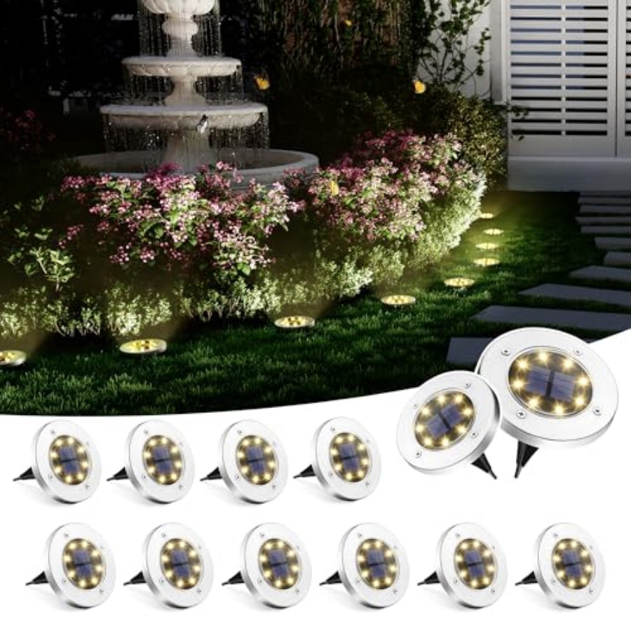 Outdoor Power Lights - Luzes Solares de Solo, Luzes Solares