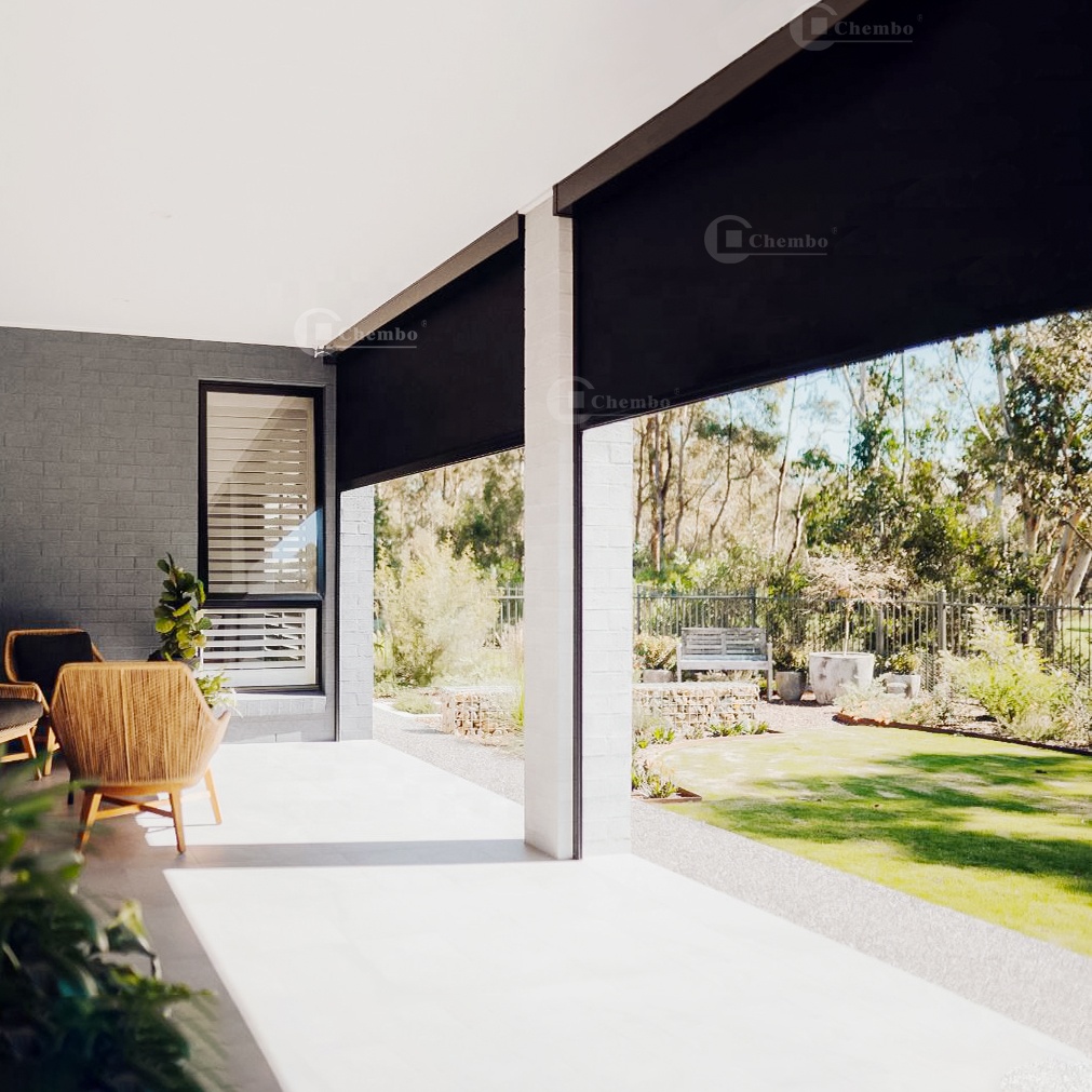 Cortinas ao ar livre à prova d - Outdoor Power Roller Shades avaliação e preço