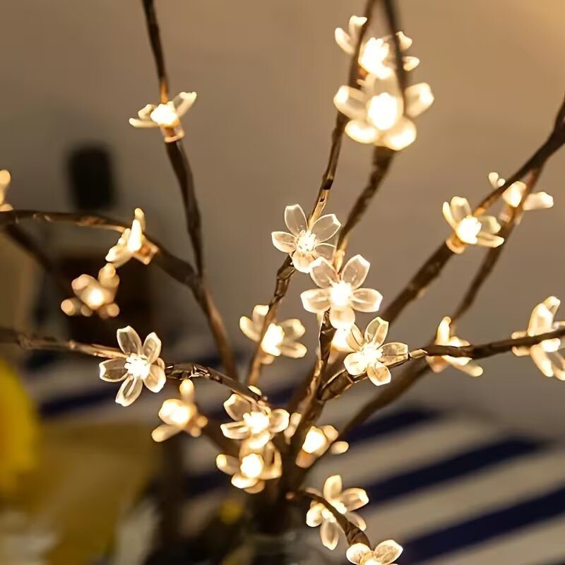 Luzes de ramo de cerejeira com - Outdoor Power Lights avaliação e preço