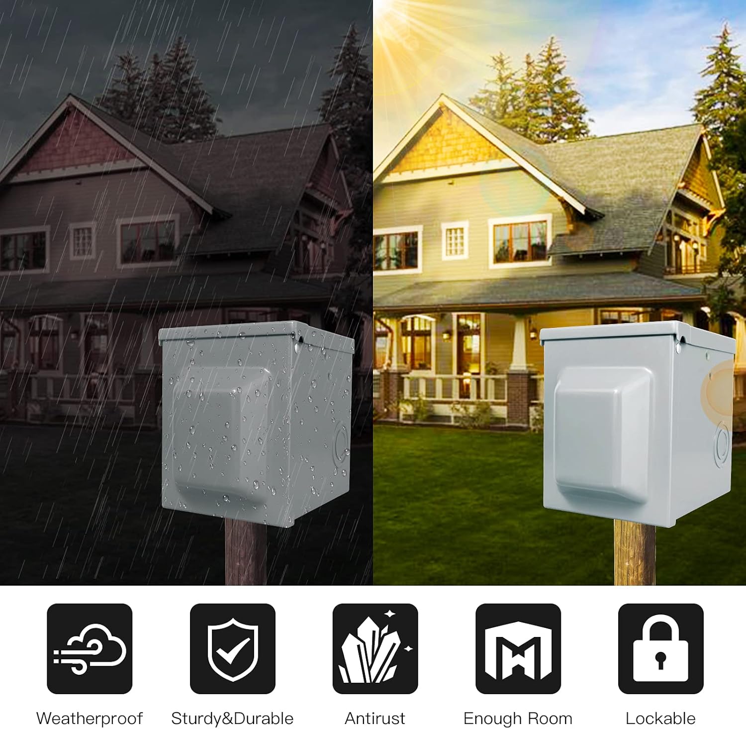 30/50 Amp 125/250 Volts RV Cai - Outdoor Power Receptacle Box avaliação e preço