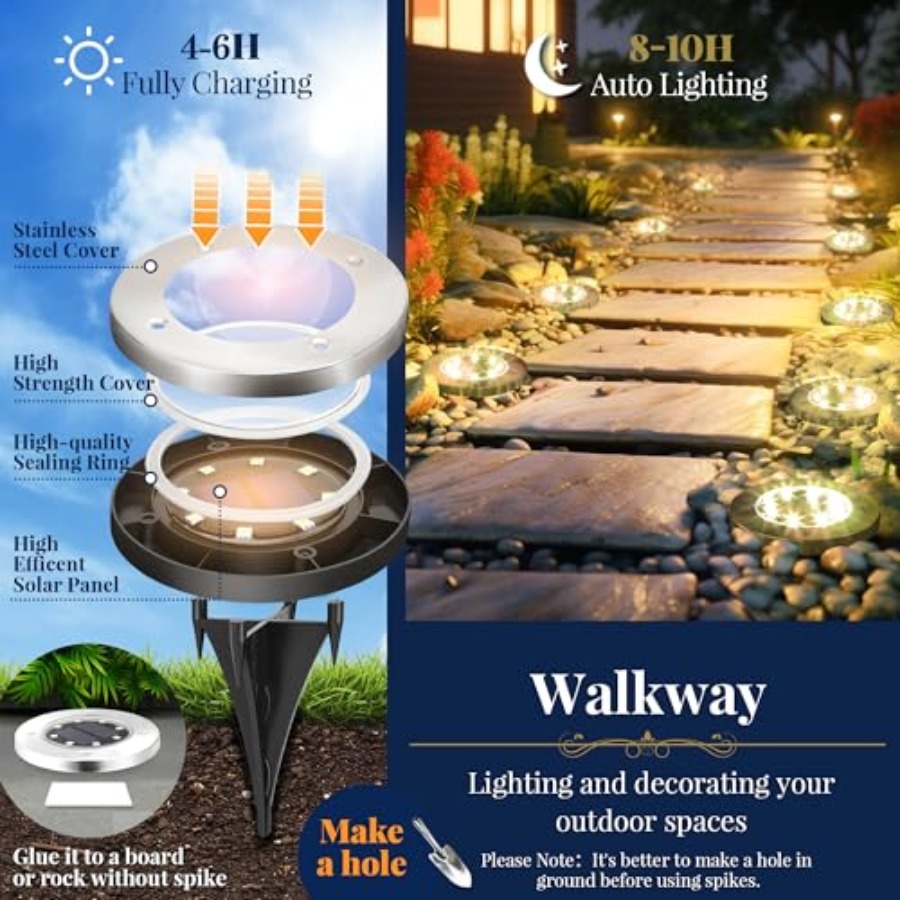 Luzes Solares de Solo, Luzes S - Outdoor Power Lights avaliação e preço